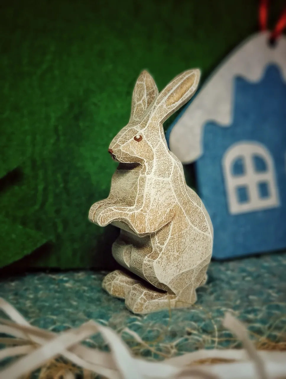 Wood Wooden toy, rabbit.