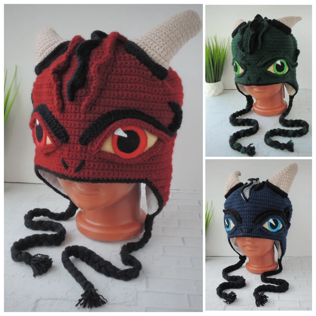 🐉🎩 Taking Orders for Dragon Hats! 🧶

Exciting news for all dragon enthusiasts! I am delighted to announce that I am now accepting orders for my exquisite dragon hats. These captivating beanies are skillfully knitted from a semi-sheer wool, giving them a unique and enchanting appearance. To ensure maximum comfort, each hat is lined with your choice of cotton or fleece.

What makes these dragon hats truly extraordinary is their attention to detail. With expressive eyes, luxurious horns, and intricate crests, they are guaranteed to make a bold statement wherever you wear them. Whether it's a Halloween celebration, a costume party, or simply a desire to showcase your individuality, this hat is the perfect choice.

Not only are these dragon hats a fantastic addition to your own wardrobe, but they also make for a cool and unforgettable gift for the upcoming New Year festivities. Imagine the delight on your loved ones' faces as they unwrap this remarkable accessory!

To place an order for your very own dragon hat, simply contact. Please specify your preferred color, size, and lining material (cotton or fleece). Each hat is meticulously handcrafted with love and precision, ensuring the highest quality and attention to detail.

Don't miss out on the opportunity to own a truly exceptional accessory. Order your dragon hat today and let your inner dragon soar! 🐲✨