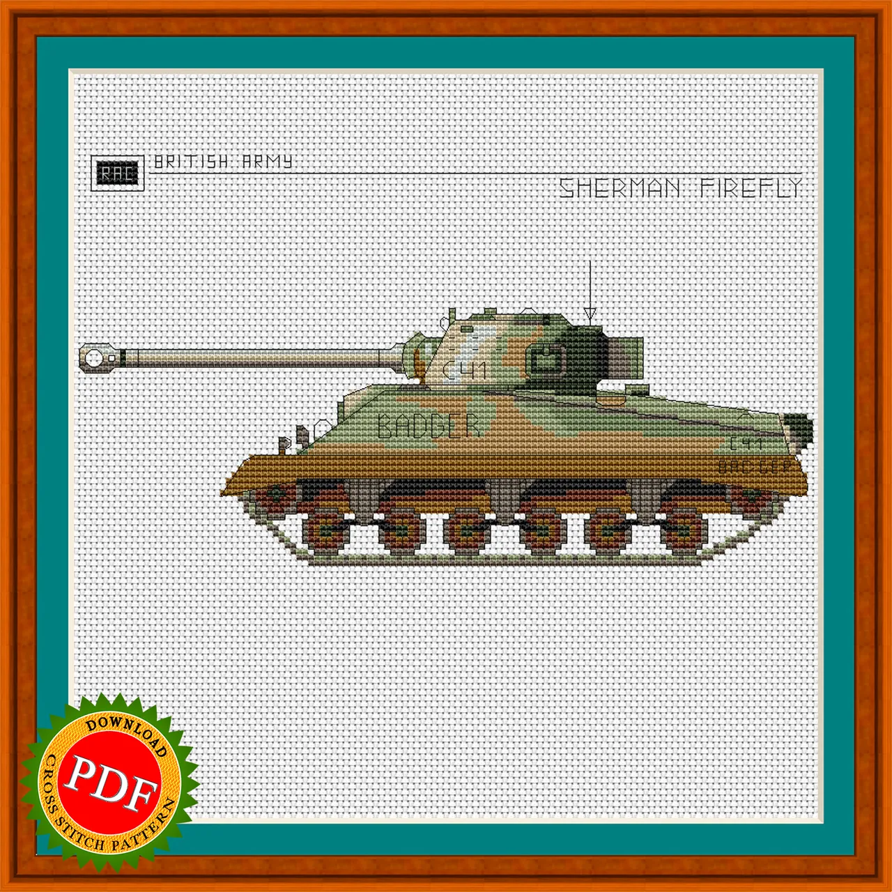 The #Sherman Firefly #CrossStitchPattern is the perfect addition to any #WWII history enthusiast's collection. This medium #tankpattern features the iconic British #ShermanFirefly, replicating its impressive design in every detail. The pattern has been carefully crafted to capture the essence of this famous #tank, making it a must-have for #embroidery enthusiasts and #military enthusiasts alike. Created with precision and attention to detail, this embroidery chart will provide hours of enjoyable cross-stitching, resulting in a stunning finished product that pays tribute to a vital piece of #WWIIhistory. Grab your needles and threads and bring this iconic tank to life with the Sherman Firefly #CrossStitch #Pattern.

🔎 https://ballwool.com/products/67773