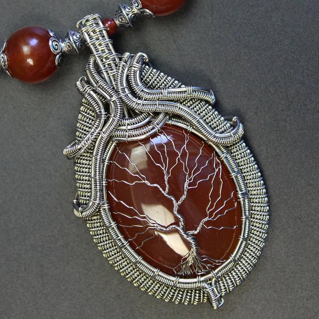 wire wrapped tree of life pendant