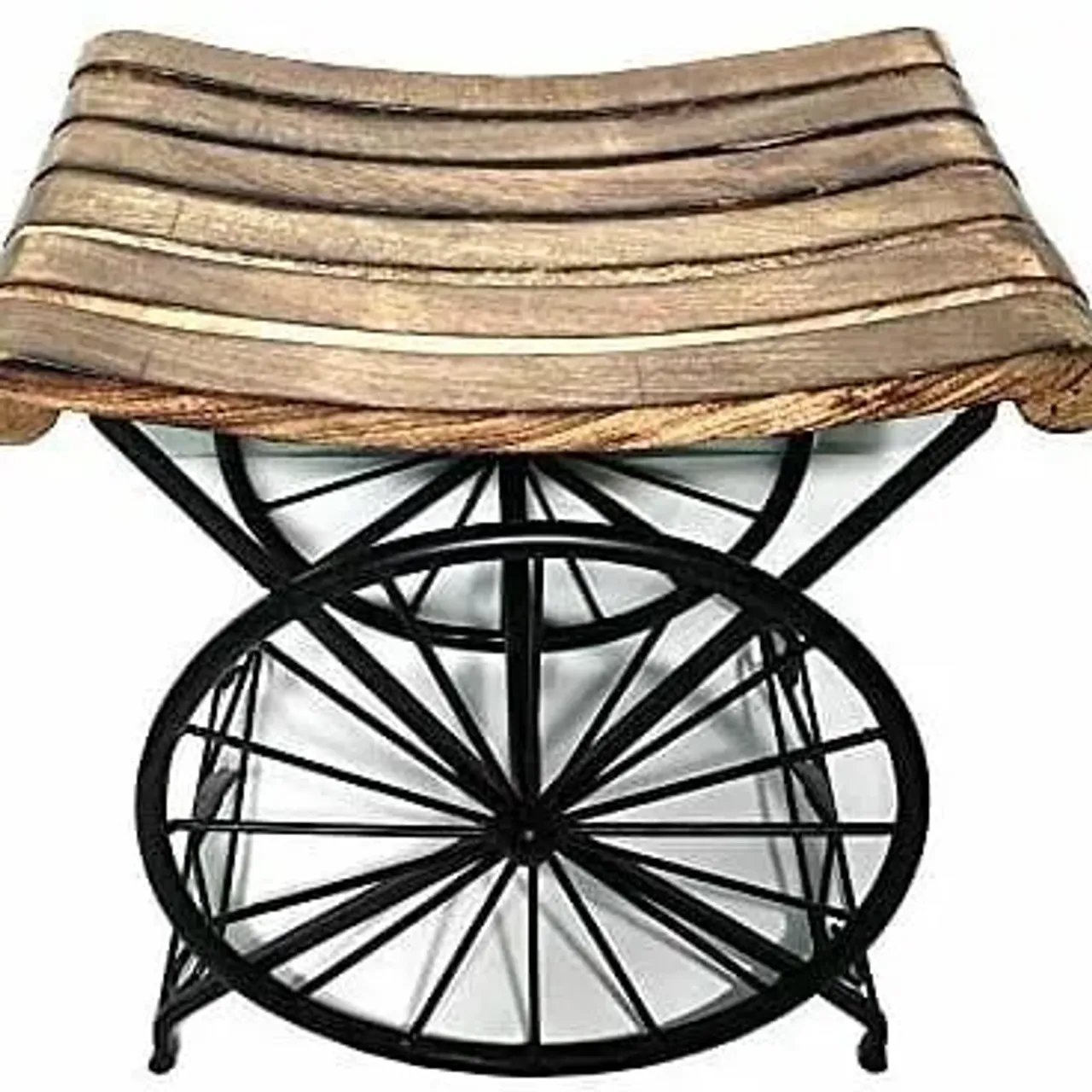 Decorative wooden-iron stool available for export.#decorative#export#instagram#woodworking#woodart#woodiron#