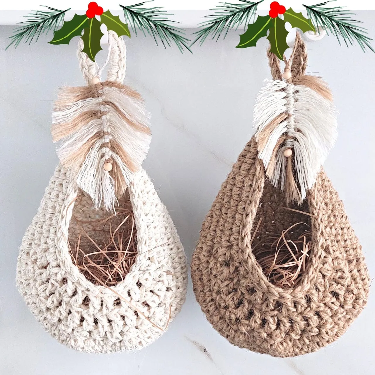 Christmas kitchen decor, gift,storage Super easy crochet pattern PDF