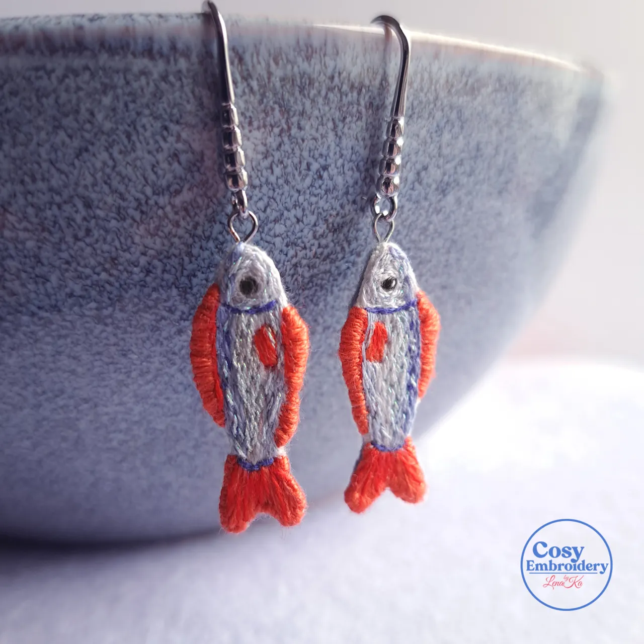 Unique fish earrings