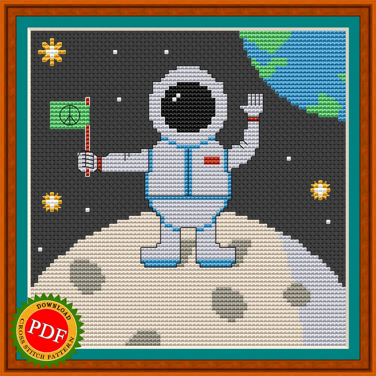 🌜 The #Lunar Ambassador #CrossStitchPattern is a carefully designed and beautifully crafted representation of an №astronaut standing on the moon. This intricate and unique #crossstitch #pattern captures the wonder and excitement of space exploration, making it a perfect addition to any home decor. Whether you're an avid #crossstitcher or simply a lover of all things celestial, this pattern is sure to delight with its detailed design and subtle use of color. Bring the beauty of the #moon and the thrill of #space travel into your stitching projects with the stunning Lunar Ambassador Cross Stitch Pattern.

https://ballwool.com/products/67130