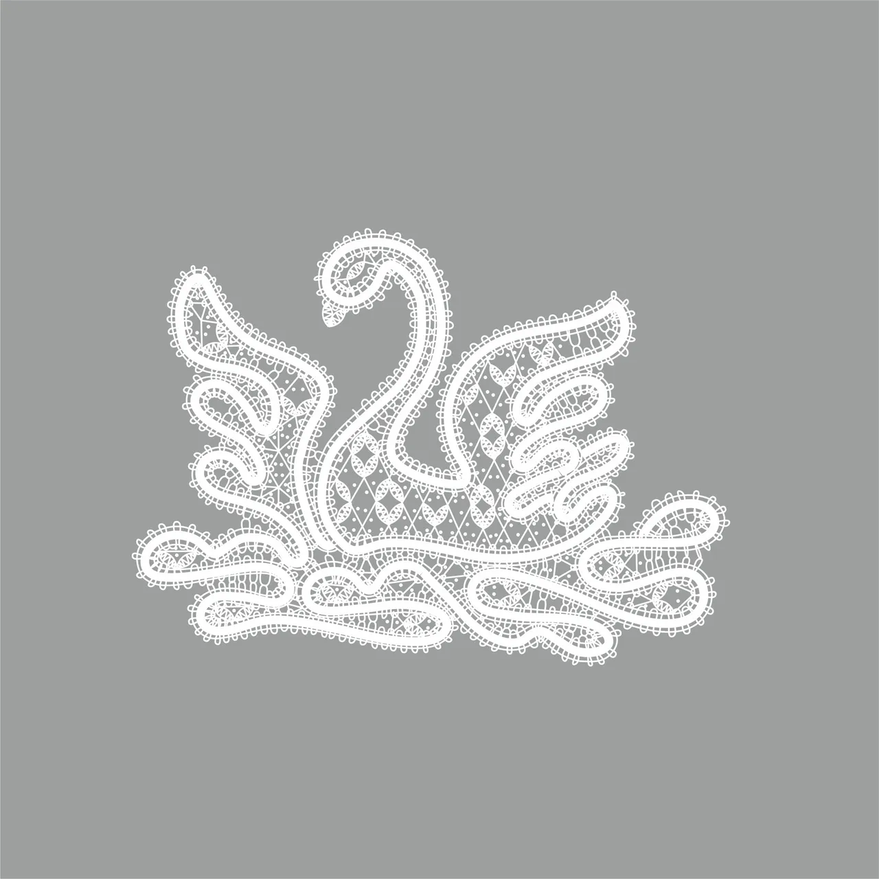 Swan bobbin lace PDF pattern