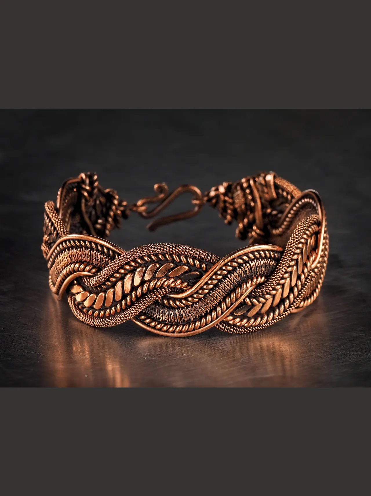 Wire wrapped copper bracelet for woman Antique style copper jewelry WireWrapArt
❂ The bracelet is made of pure copper wire. The copper is artificially aged with patination, which gives an antique look and makes the details of the bracelet more expressive. After patination, the bracelet was polished to a shine, which gives a beautiful aesthetic appearance to the bracelet. The bracelet is covered with a protective varnish to prevent darkening.
You will receive the exact bracelet you see in the photos.
The bracelet can be combined with any wardrobe and emphasize your uniqueness and style.
❂ Bracelet details:
Bracelet Width: 1.9 cm
I offer several options for the length of the bracelet. To correctly choose the size of the bracelet, you need to add 1.5 cm (0.6") to the size of your wrist girth. You will get the length of the bracelet that suits you. Choose the desired length of the bracelet from the suggested options.