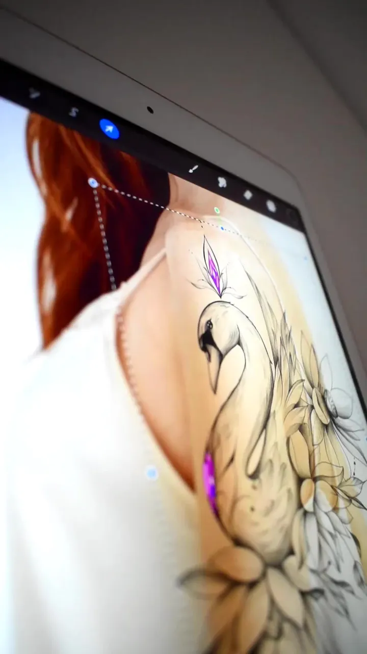 Swan tattoo design