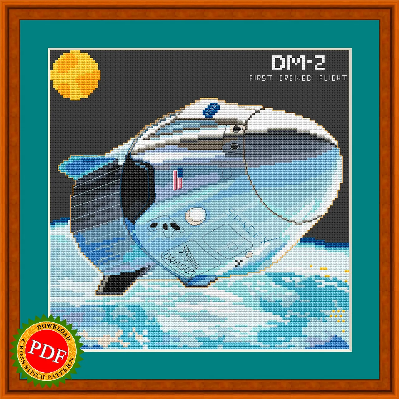This #crossstitchpattern features a detailed and accurate #design of the #Spacecraft Crew Demo-2, also known as Dragon 2. This #pattern is perfect for #space enthusiasts and #crossstitchers alike, showcasing the impressive spacecraft used for manned missions to the #InternationalSpaceStation. Whether you're looking to decorate your space-themed home or create a unique #gift for a friend, this pattern is a must-have for any collection. Bring the wonder of the #cosmos into your home with the Spacecraft #CrossStitch Pattern | Crew Demo-2 | Dragon 2.
🔎 https://ballwool.com/products/56860