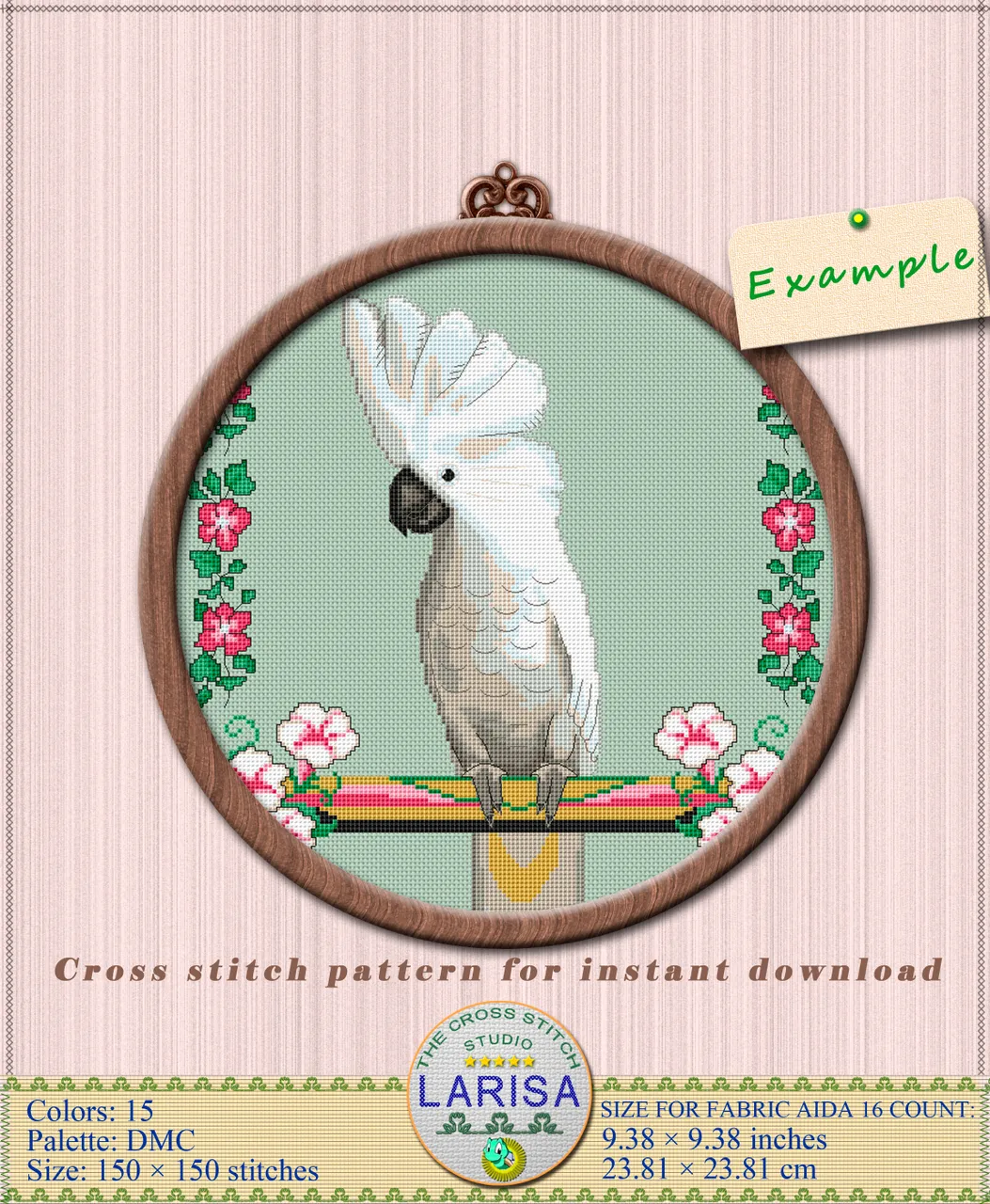 This stunning #crossstitchpattern features a beautiful #Cockatoo perched on a branch, surrounded by colorful flowers and foliage. Perfect for any #bird lover or #crossstitch enthusiast, this #pattern includes easy-to-follow instructions and a full color #chart. The finished product will bring a touch of tropical elegance to any room in your home. Show off your #stitching skills and add a vibrant touch to your decor with this Cockatoo Cross Stitch Pattern.

🔎 https://ballwool.com/products/55711