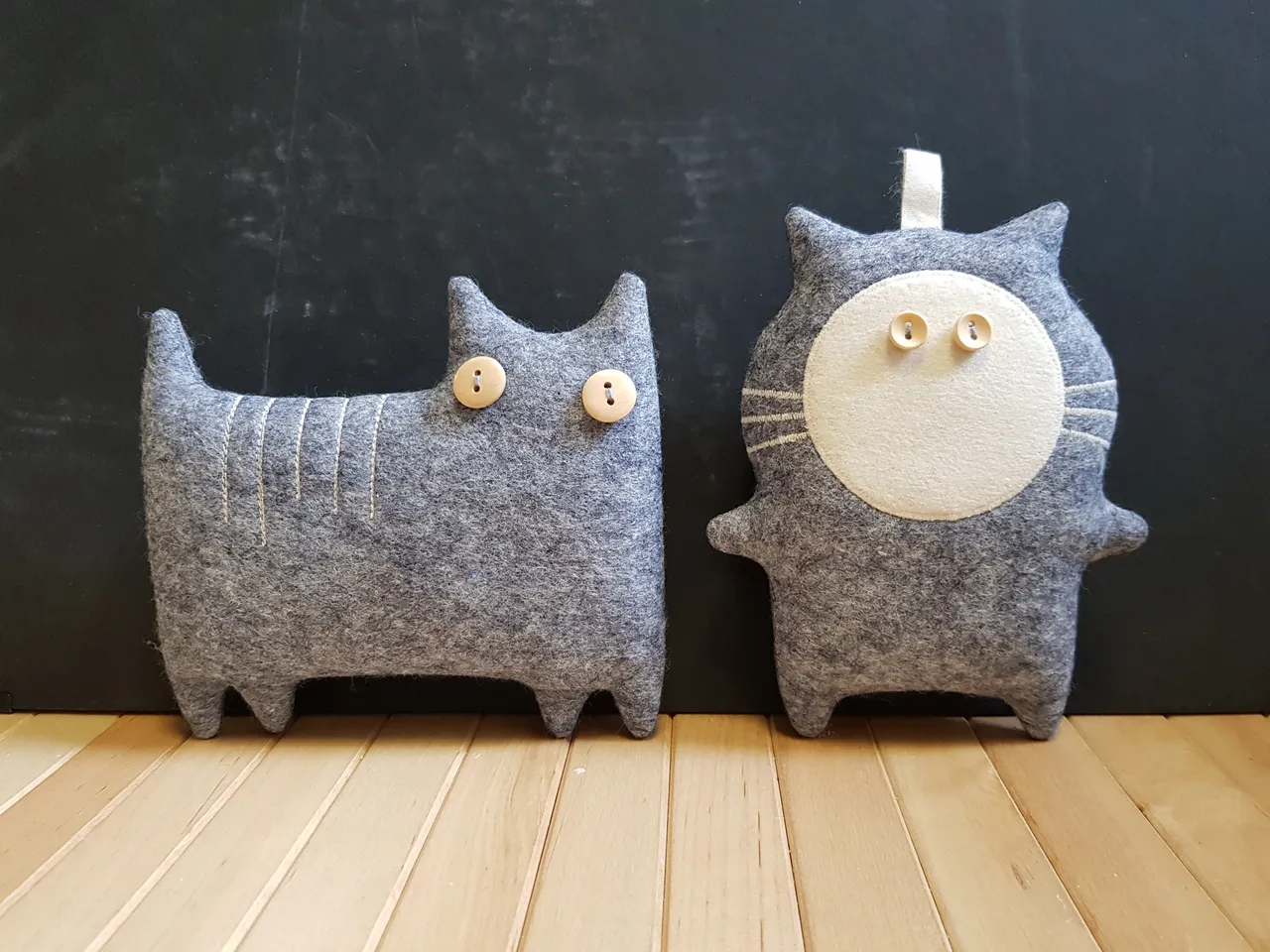 Set of 2 digital Tutorials for sewing Felt Cats