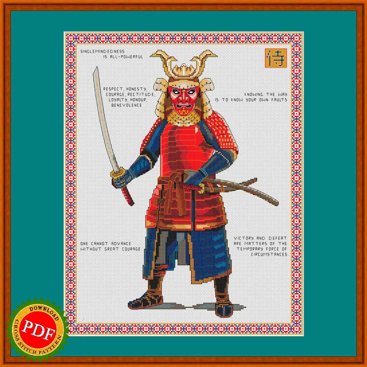 The #Samurai #CrossStitchPattern features a mighty warrior clad in traditional #armor, ready for #battle. This stunning #design is perfect for any #stitching enthusiast or lover of #Japanese culture. With intricate details and bold colors, this #pattern is sure to be a conversation starter. Create a beautiful piece of #art that captures the strength and honor of the samurai with this unique #crossstitch pattern. Whether displayed on its own or as part of a larger project, this Samurai In Armor pattern is a must-have for any stitching collection.

🔎 https://ballwool.com/products/57001