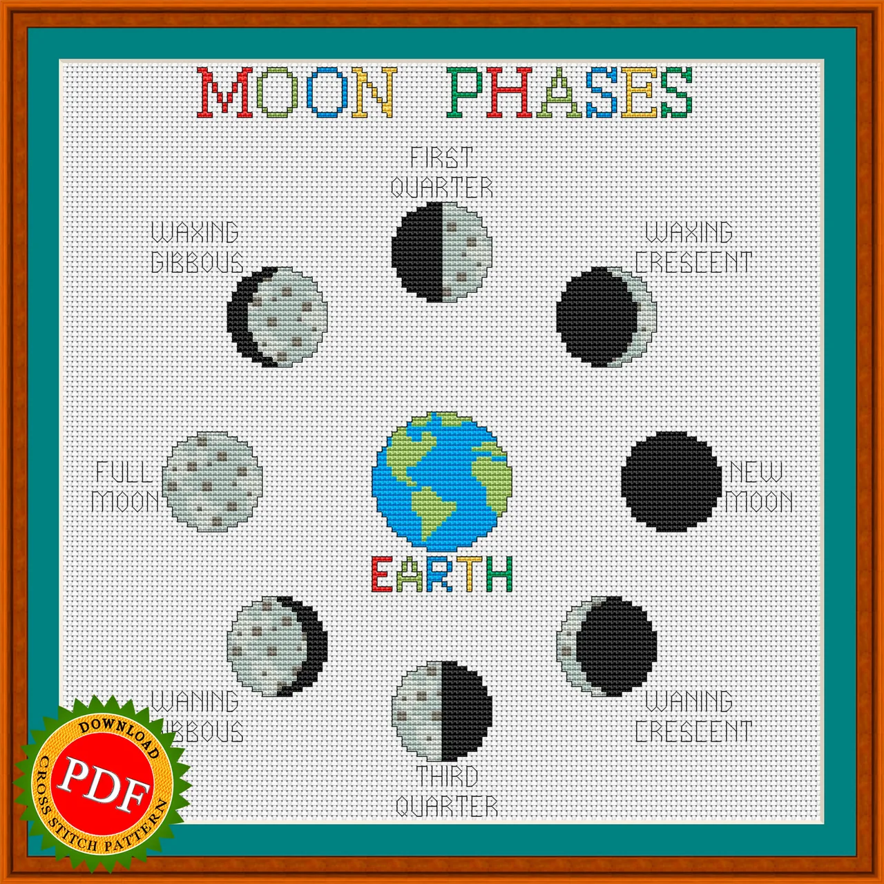 The #MoonPhases #CrossStitchPattern is the perfect addition to any home decor or craft project. This intricate design features a beautiful lunar phases #chart, showcasing the different #phases of the #moon in a stunning #crossstitch #pattern. Created with precision and attention to detail, this pattern is perfect for both beginners and experienced #crossstitchers. Hang the finished piece on your wall or use it as a unique centerpiece for your next craft project. With its elegant and celestial design, the Moon Phases Cross Stitch Pattern is a must-have for any stitching enthusiast.

https://ballwool.com/products/66578