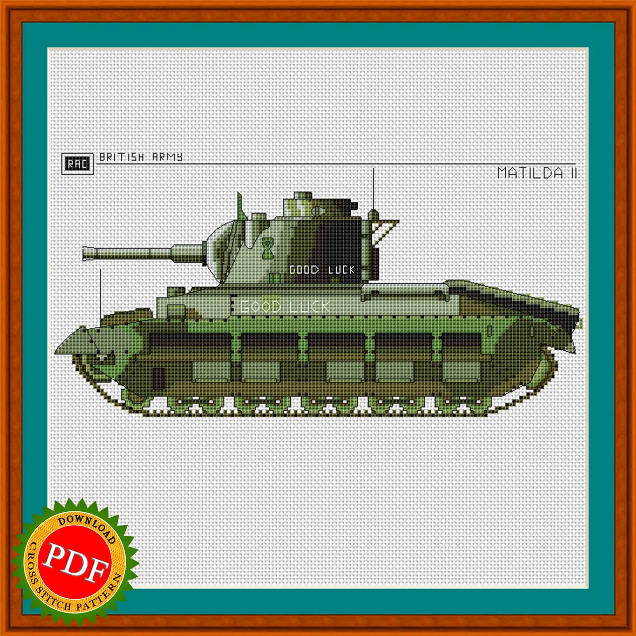 The "#Matilda #CrossStitchPattern" is a unique and intricate #embroidery design that pays homage to the historic WWII British Infantry #Tank, the Matilda II. This pattern features detailed instructions and a colorful chart to guide you through the creation of your own Matilda II Tank embroidery. Perfect for #military enthusiasts or those who appreciate historical #stitching, this pattern is a beautiful addition to any needlework collection. Recreate a piece of history and bring the Matilda II Tank to life with this charming #crossstitch #pattern.
π https://ballwool.com/products/68444