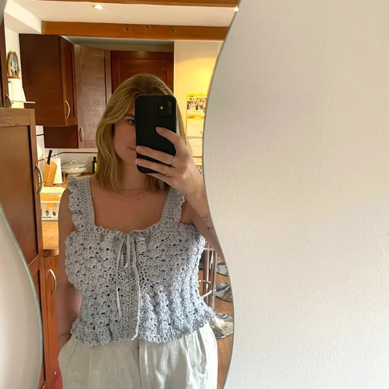 Although there was a bit of trial and error with the sizing (since 1970s UK sizing is not equivalent to 2023 sizes) this pattern was so much fun to make!!! Easy to follow and I loved adding the ribbon and button touches. Can’t wait to wear!
Aug 11, 2023
Lucie Wall