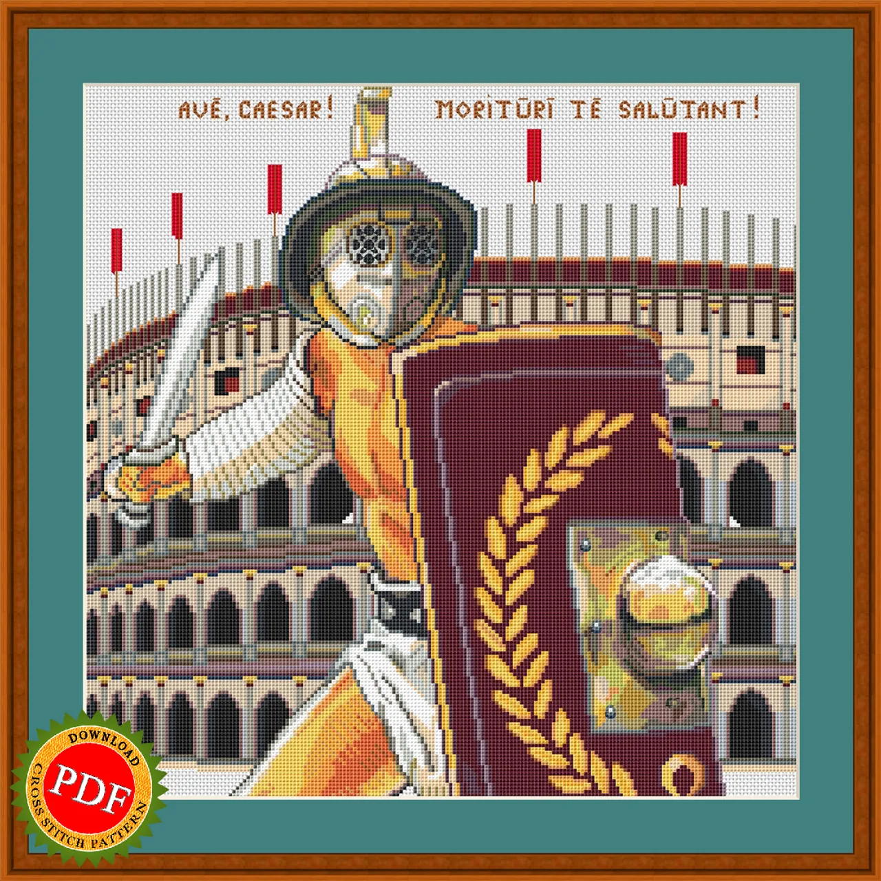 The "#Gladiator #CrossStitchPattern | #Murmillo | #Colosseum" is the perfect way to add a touch of #ancientRoman history to your #homedecor. This intricate design features a traditional Murmillo gladiator, known for their signature helmet and shield, set against one of the most iconic structures of ancient Rome - the Colosseum. Bring the excitement and grandeur of the #gladiatorgames into your home with this stunning scene that is sure to be a conversation starter.
🔎 https://ballwool.com/products/57984