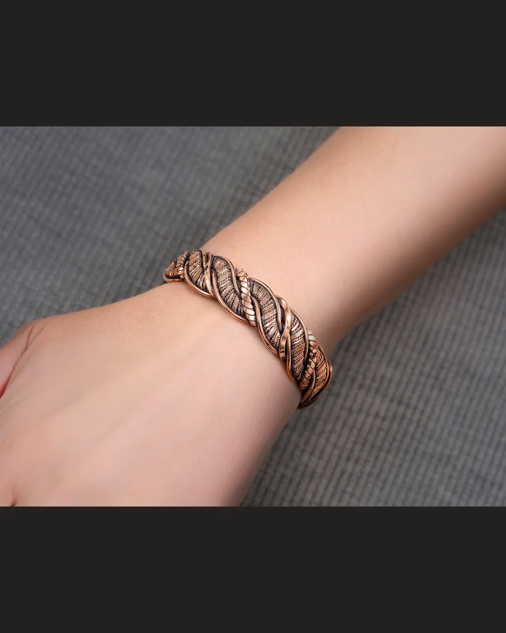 Wire wrapped bracelet, Unique 7th 22nd Anniversary gift idea, Art Nouveau antique style, One of kind braided statement bangle, Handmade oxidized pure copper jewelry, Pain relief, EMF protection
❂ The bracelet is made of pure copper wire. The copper is artificially aged with patination, which gives an antique look and makes the details of the bracelet more expressive. After patination, the bracelet was polished to a shine, which gives a beautiful aesthetic appearance to the bracelet. The bracelet is covered with a protective varnish to prevent darkening.
You will receive the exact bracelet you see in the photos.
The bracelet can be combined with any wardrobe and emphasize your uniqueness and style
Bracelet Width: 1.5 cm