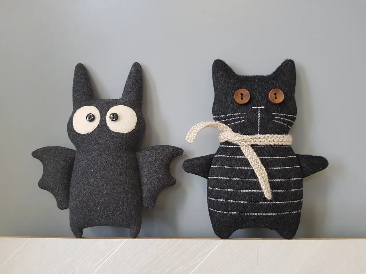 Black cat sewing pattern PDF, Halloween doll DIY