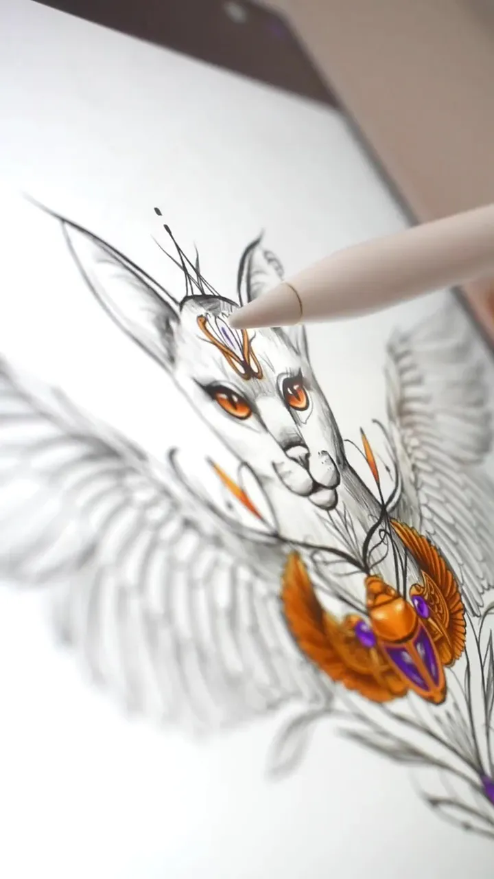 Goddess Bastet tattoo design