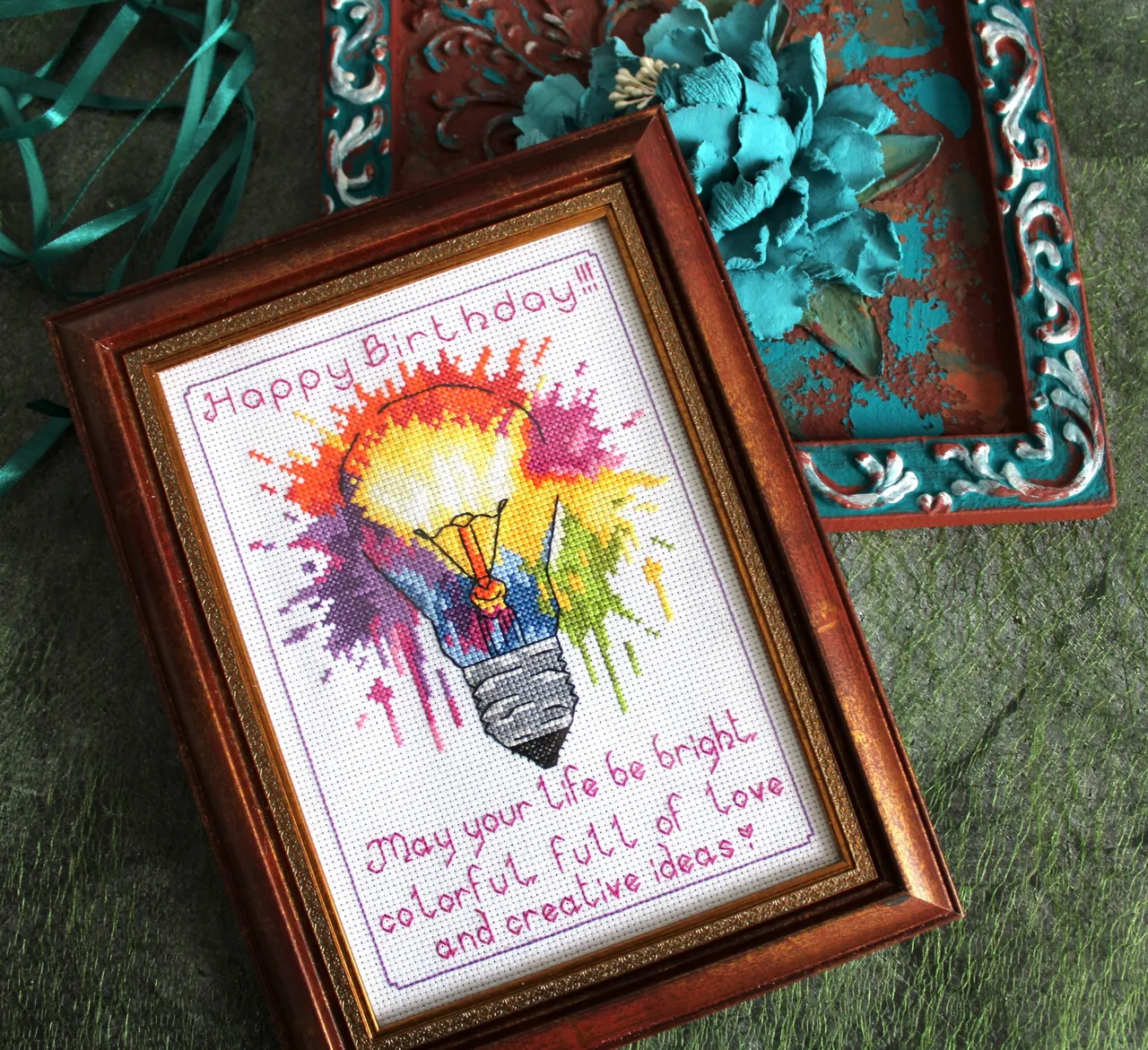 I framed the pattern. This is a gift for my beloved friend ☺