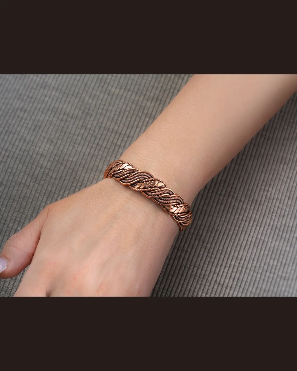 Wire wrapped bracelet, Unique 7th 22nd Wedding Anniversary gift idea, Art Nouveau antique style, One of kind braided statement bangle, Pain relief, EMF protection, Hippiу accessory, Handmade oxidized pure copper woven wire elven jewelry
❂ The bracelet is made of pure copper wire. The copper is artificially aged with patination, which gives an antique look and makes the details of the bracelet more expressive. After patination, the bracelet was polished to a shine, which gives a beautiful aesthetic appearance to the bracelet. The bracelet is covered with a protective varnish to prevent darkening.
You will receive the exact bracelet you see in the photos.
The bracelet can be combined with any wardrobe and emphasize your uniqueness and style.
Bracelet Width: 1.5 cm