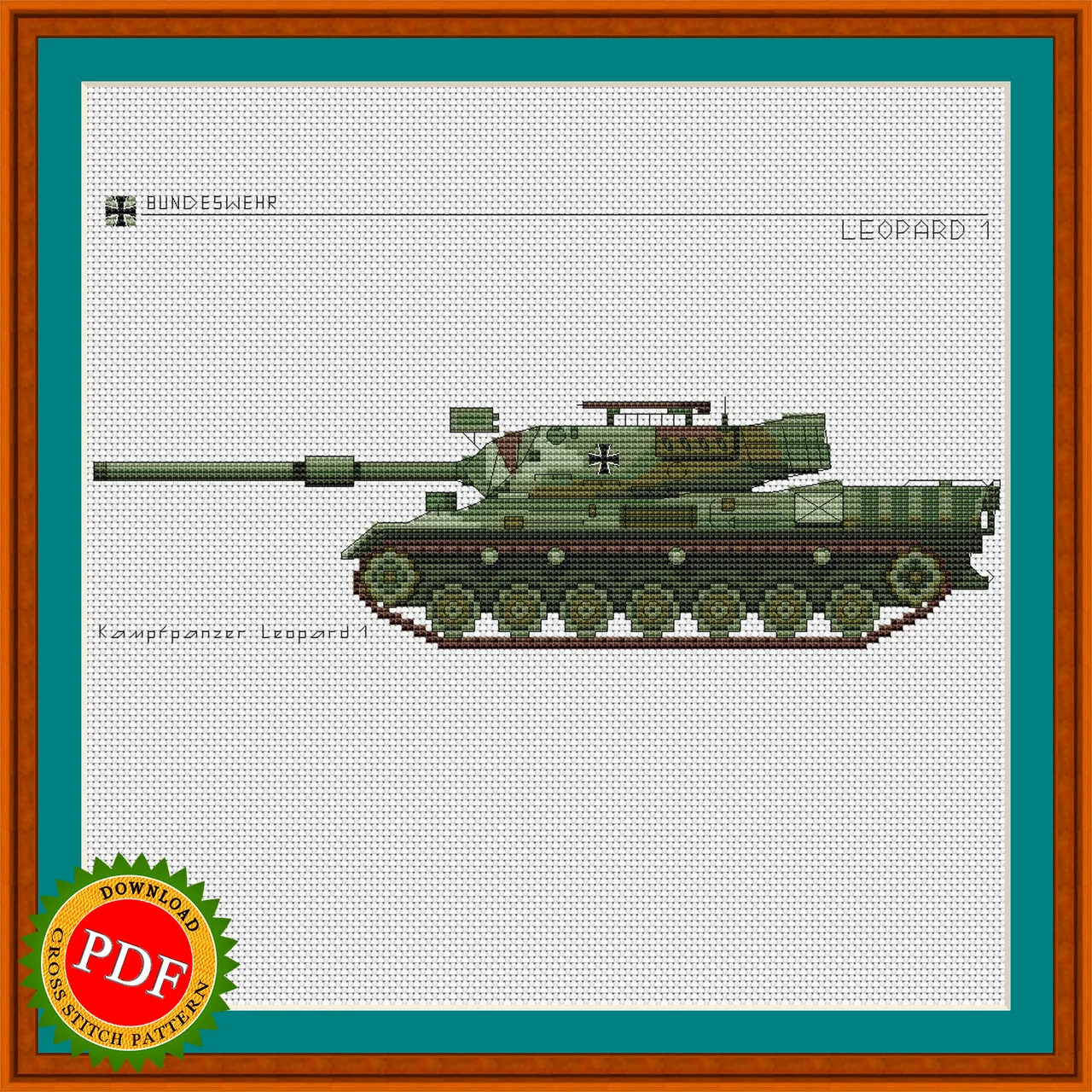 The #Leopard #Tank #CrossStitchPattern is the perfect addition to any #military enthusiast's collection. This detailed pattern features the iconic German Leopard 1 Tank, with all of its intricate details accurately captured. Stitch by #stitch, you will create a masterpiece showcasing the power and strength of this well-known #mainbattletank. Display your finished piece with pride or gift it to a fellow tank lover. This #chart is a must-have for any cross-stitch enthusiast looking to take on a challenging and rewarding project. Bring the German Leopard 1 Tank to life in your own unique way with this impressive #crossstitch #pattern.

🔎 https://ballwool.com/products/69097