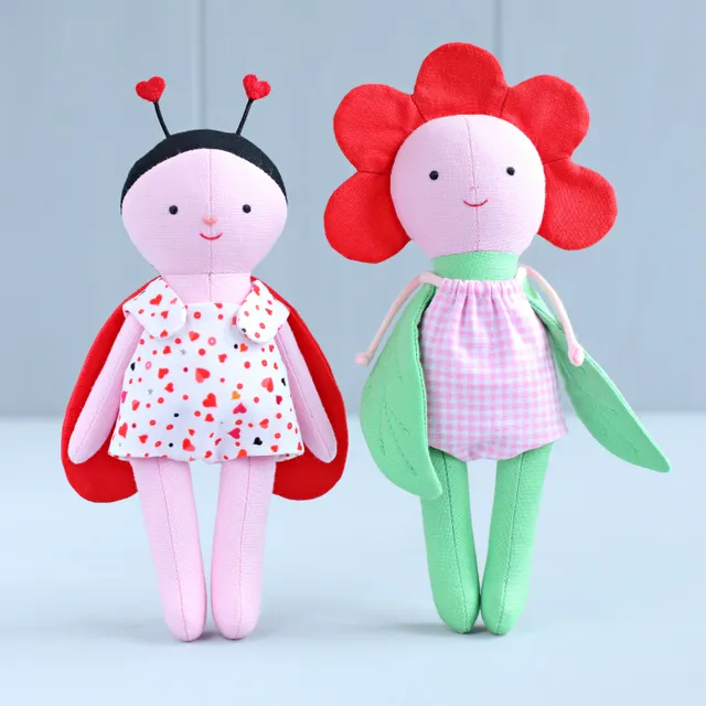 Cute mini dolls for Valentine's Day and any other day of the year! The sewing pattern is already available in my store!
