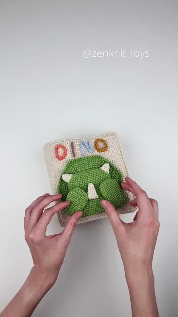 Crochet pattern Dino quiet book