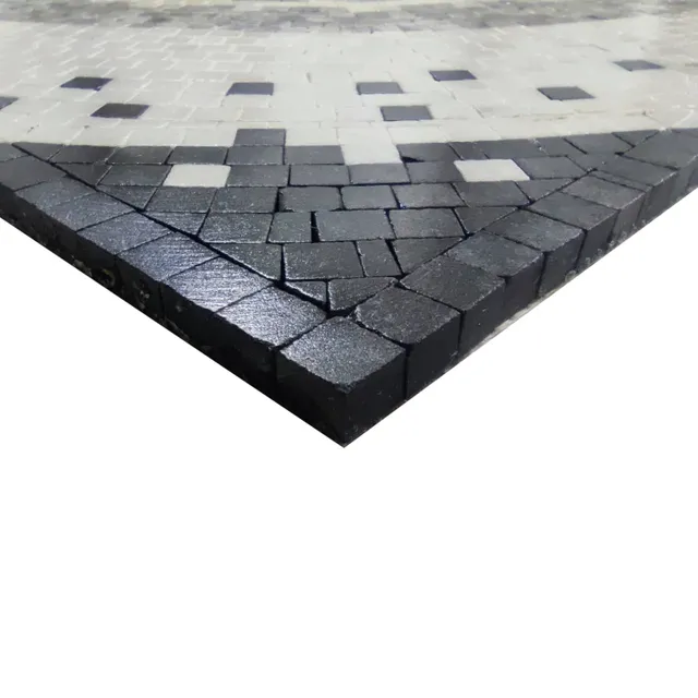 #marble #mosaic #black #stone