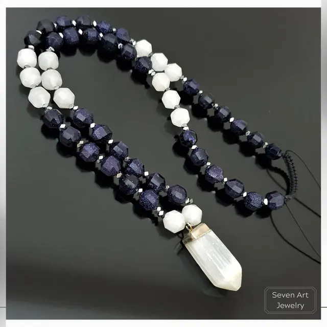 Natural Blue Goldstone & Moonstone Necklace
Selenite Pendant

#bluegoldstone #moonstone #selenite #etsy #etsyseller #etsynecklace #etsyhandmade #etsyshop #etsyjewelry #etsy.world