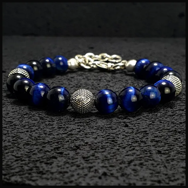 NATURAL NAVY TIGER'S EYE BRACELET WITH SOLID SILVER ACCESSORIZE
Handmade Natural Gemstone Jewelry

All our design prepares according to your given size with love.

Please visit our esty shop for order;
https://www.etsy.com/shop/SevenArtJewelry

#etsy#handmadejewelry#sevenartjewelry#etsysuccess#etsyshop#etsymarket#uniquedesign#qualityworkmanship#qualitystone#tigereye#navytigerseye#tigereyebracelet#solidsilver#silverjewelry@sevenartjewelry