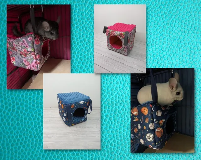 Jedno zamówienie, dwa domki, dwie zadowolone szynszyle 🤩🐾🤩🥰.
One order, two houses, two satisfied chinchillas 🤩🐾🤩 
#ratcubehammock
#guineapighidey
#cubehammock
#fleececube
#rathideout
#akcesoriadoklatkidlaszczura
#akcesoriadoklatkidlafretek
#akcesoriadoklatkidlaszynszyli
#hamakdlaszynszyli