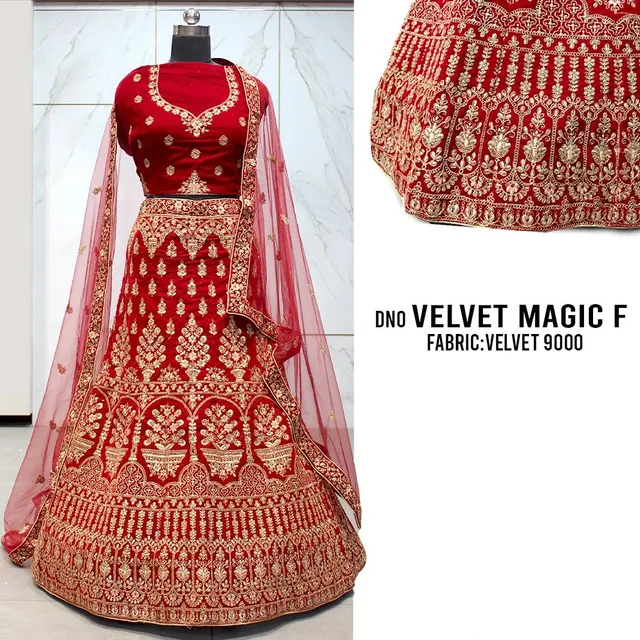 #lehenga #lehengalove #redvelvetlehenga #weddinglehenga #receptionlehenga #engagementlehenga #party #women #bride #bridal