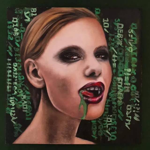 SUCK the SYSTEM!
Exclamation Mark Series
Oil on wood
20x20cm

Don't you think it is about time we drop the system we live in? It is unhealthy and is not right for us in many many ways.

The only way we can drop this system is to drain it, suck it and let it die.

And that's why I painted this work. Of course because it is almost Halloween it is perfect for the time of the year. But I like to present my art with a message. So this time my message is:

SUCK the SYSTEM!!

Have a nice day everyone

❤️ 🙏🏼 🎨