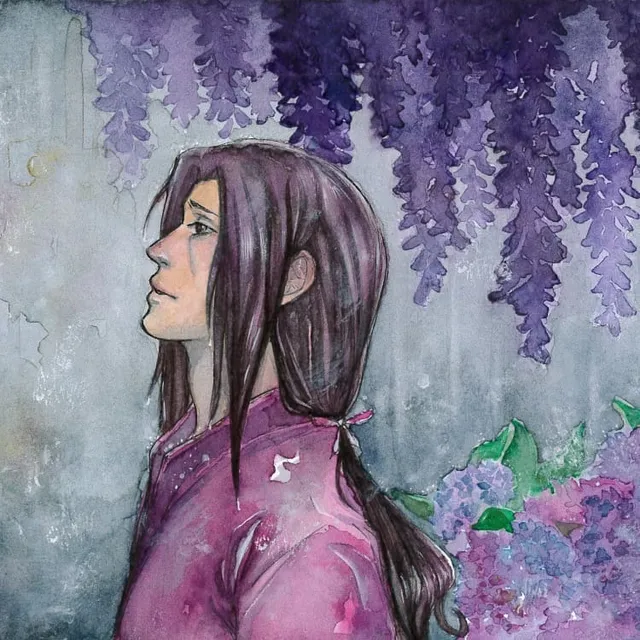 [Secrets In The Rain]
Swipe to see whole piece ->
I'm still surprised the paper survived me soaking it in water several times.
It really calmed me painting those two and I love how the mood turned out .w////. I hope y'all enjoy it 💕

#meiran_illustration #illustration #uchiha #artwork #watercolor #aquarell #sketchbook #germanillustrator #mangaart #uchihaitachi #uchihamadara #naruto #shounenai #イラスト #うちはイタチ #うちはマダラ #水画