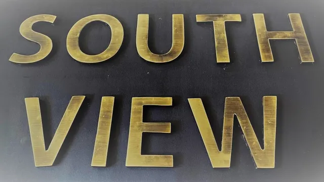 SOUTH VIEW
Antique Brushed Brass Sign

#brassletters #brassnumbers #brasssign #brushedbrass #antiquebrass #agedbrass #antiqueagedbrass #agingbrassletters #brushedbrassletters #antiquebrassletters #agingbrassletters #castbrassletters #castbrassnumbers #castbrasssign #solidbrassletters #solidbrassnumbers #solidbrasssign #solidbrass #karsiyaka #izmir