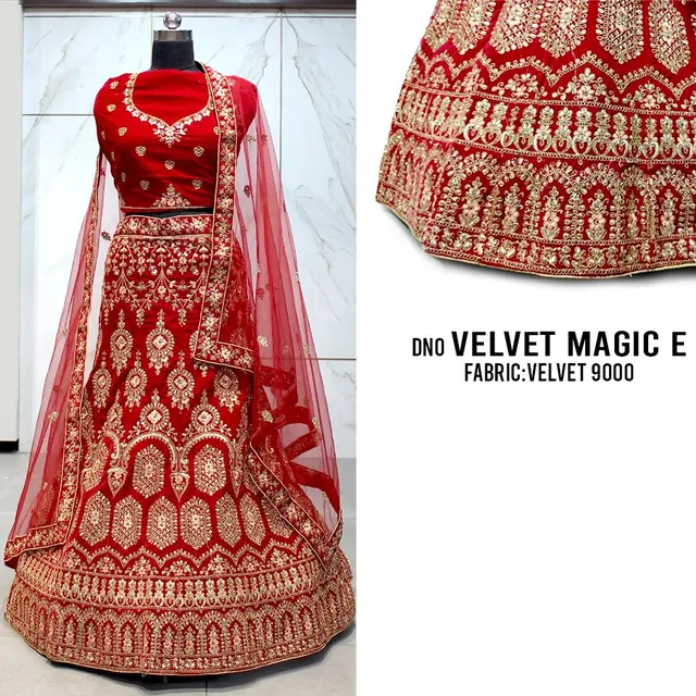 #lehenga #lehengalove #redvelvetlehenga #weddinglehenga #receptionlehenga #engagementlehenga #party #women #bride #bridal