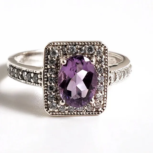 www.etsy.com/shop/sksonijewels 
926 silver ring with natural amethyst stone