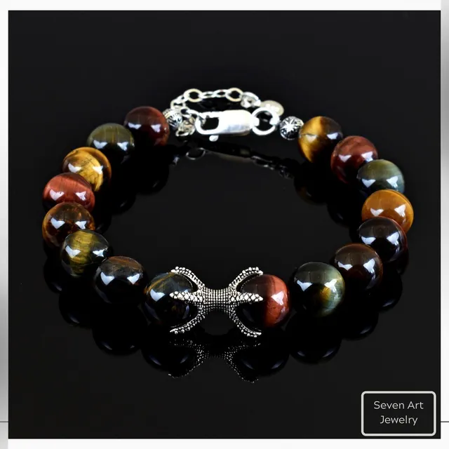 NATURAL TIGER'S EYE & SILVER BRACELET
Handmade Natural Gemstone Jewelry

All our design prepares according to your given size with love.

Please visit our #esty shop for order;
https://www.etsy.com/shop/SevenArtJewelry

#etsy#hematitestone#handmadejewelry#sevenartjewelry#etsysuccess#etsyshop#etsymarket#uniquedesign#qualityworkmanship#qualitystone#tigerseye#tigereye#solidsilver#eagleclaw#tigereyebracelet