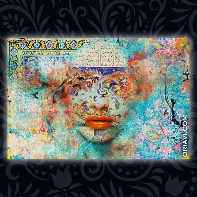 Artwork Name: Dance of Colors
About this artwork:

#Persian #Miniature, taken from #shahnameh by the great iranian poet #Ferdowsi integrated with #modern #art.

Designed by one of the best Persian digital and hands-on designers.
#oriavi #wallart #homedecor #walldecor #artwork #modernart #calligraphy
