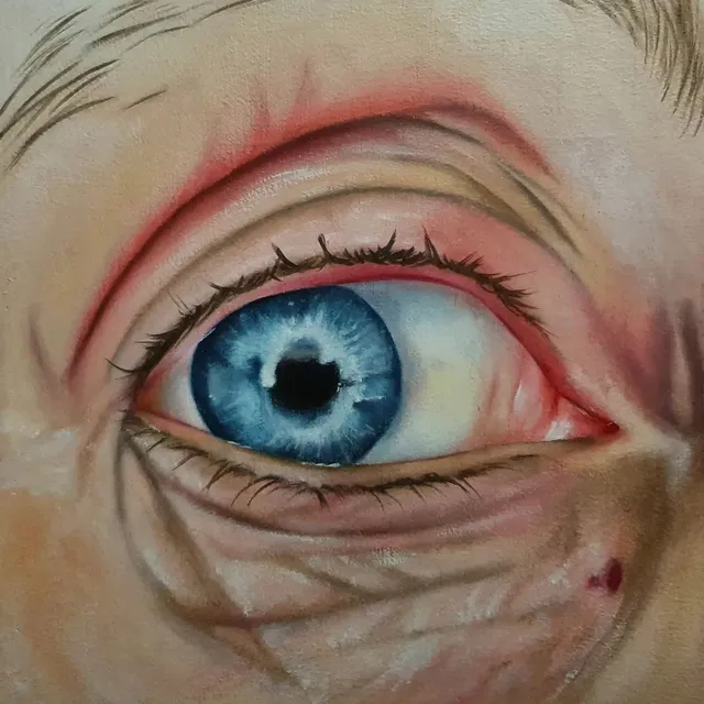 Eye: Annemieke Don-Schouten 
We've opened our eyes 
Oil on wood 
20x20cm 

Story of Annemieke: 

I've been thinking from the start of this corona whining: "oh here we go again, first bird flu, then swine flu and now this again. So I didn't believe in this charade from day 1. 

I woke up a bit with the MH17 story where pieces of an interview with Putin were broadcast on the NOS and I saw the entire interview pass by somewhere. Then I thought: "what a manipulation they show of the real news." From that moment on I didn't believe a lot in the media anymore and that was the beginning of waking up.

I am still looking for more eyes to paint, so are you interested in participating 👇🏼
https://www.debbievervoort.com/project-info