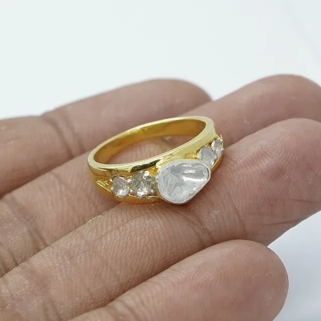 natural diamond polki ring available in 9k, 14k, 18k, 22k gold and 925 silver ring
please visit 
sksonijewels.etsy.com