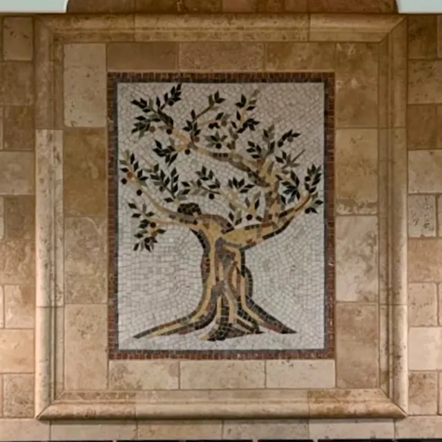 #Olive #tree #marble #mosaic