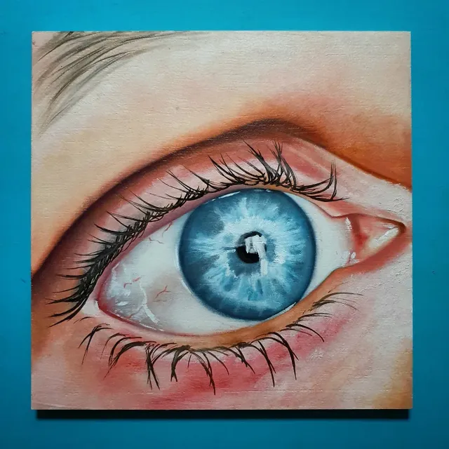 Eye: Miranda Withagen 
We've opened our eyes 
Oil on wood 
20x20cm 

Story of Miranda: 

Awake during this period. 

I immediately had the flu after the lockdown and understood that it was not what they said. At first, of course, like many others, I was confused by what was happening. But a mouth cap did not immediately feel good and unhealthy to me, I have never worn it in the Netherlands. Yes, initially a mandarin net. 

Furthermore, if you think logically, I think that vaccination can never be ready so quickly. I think being awake can be in different disciplines, for example, my son has a very different view of some things. He's a lot more awake than I am in some areas, but I'm more awake in other areas.

I am still looking for more eyes to paint, so are you interested in participating 👇🏼
https://www.debbievervoort.com/project-info