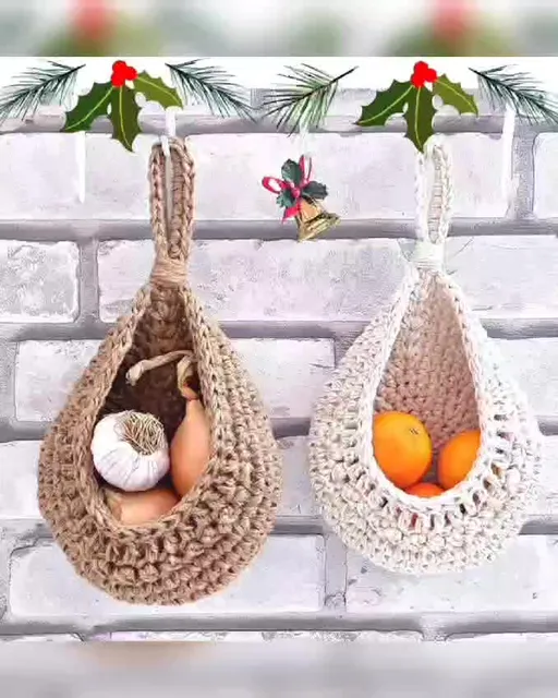 Christmas kitchen decor, gift,storage Super easy crochet pattern PDF