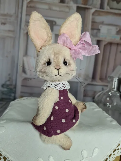 Cute bunny. Collectible toy.