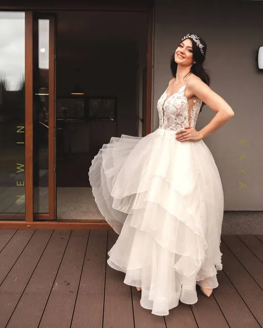 Just before Easter 🐰, we present you another novelty from our 2020 collection! 🥰 Here is Kaya, airy and light as a cloud, a wedding dress made of beautiful lace with a rose motif and a layered organza skirt! Doesn't it look light? 
You can order Kaya wedding dress online here:
👉 https://www.etsy.com/listing/776195794/
---
Handmade wedding and evening dresses. Buy ready dress or make online custom order on our Etsy shop
👉 Link in bio https://www.etsy.com/shop/AtelierLuckyDress 
#WDOfficial #WEDDINGPEACE #WeddingChicks #WIPresets #misstomrsbox #bride #brides #bridestory #bridetobe #bridedress #bride2be #brideinspo #bridetobe2020 #wedding2020 #dressmaker #bohoweddinginspo #bohoweddingstyle #bohoweddinggown #bohodresses #bohodressstudio #rusticdress #rusticdresser #rusticweddingideas #rusticweddingdress #rusticweddingstyle #organzaweddingdress #layeredweddingdress #airyweddingdress #lacetopweddingdress #alineweddingdress 
Model: @tanushka_teti
Photos: @ninelzakaryan_photo
MUA: @olahajto