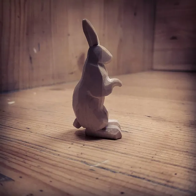 Wooden toy, hare.