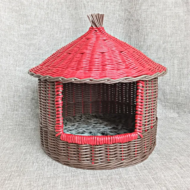 Cute bed for cat. Japanese-style cat house. This house will become a real decoration of any room.  Great bed for your beloved pet !!!! Your cat will be insanely happy in this house !! #catbed