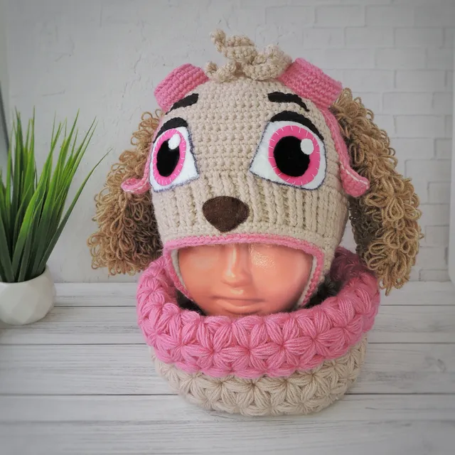 Good afternoon friends, today I want to share with you a new work that I created with a lot of love and effort. I present to your attention knitted kit "Skye" from paw patrol!

This set consists of a beanie and snood, perfect for winter walks. The inspiration for this set was the bright and unforgettable heroine of the animated series Paw Patrol - Skye, the pilot of the rescue team. I tried to convey her image in every detail of the kit.

The hat is made in an original design with attractive coloring and cute ears, so your child can feel part of the Paw Patrol team. It will also provide warmth and comfort on cold winter days. The snood, in turn, will protect the neck from the cold wind and add coziness to the look.

I used a soft and warm yarn to provide comfort and protection from the cold. Every detail of the Puppy Patrol Skye knit set is made with great attention to detail and quality. I wanted to create not only a functional accessory, but a real item that will delight your child and add brightness to their daily life.

This knitted set "Skye" from Puppy Patrol is the perfect gift for little fans of the animated series. Not only will it keep your child warm and protected from the cold, but it will also allow your child to make their favorite adventures come true. Skye" set will become an indispensable accessory for winter walks and will add brightness and joy to your child's life.
.
.
.
.
#pawpatrol
#sky
#snoodandhat
#winterhat
#winterbeanie
#babyhat
#hatadult
#childhat
#skyhat 
#giftforgirls
