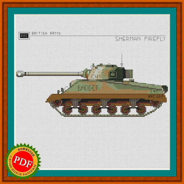 The #Sherman Firefly #CrossStitchPattern is the perfect addition to any #WWII history enthusiast's collection. This medium #tankpattern features the iconic British #ShermanFirefly, replicating its impressive design in every detail. The pattern has been carefully crafted to capture the essence of this famous #tank, making it a must-have for #embroidery enthusiasts and #military enthusiasts alike. Created with precision and attention to detail, this embroidery chart will provide hours of enjoyable cross-stitching, resulting in a stunning finished product that pays tribute to a vital piece of #WWIIhistory. Grab your needles and threads and bring this iconic tank to life with the Sherman Firefly #CrossStitch #Pattern.

🔎 https://ballwool.com/products/67773